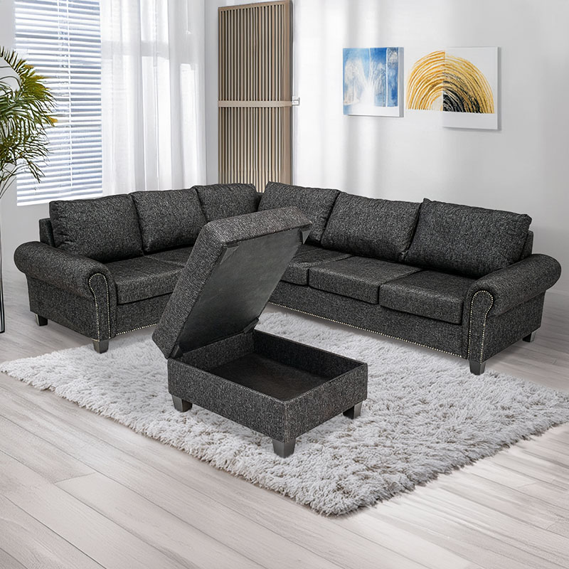 Shelton Corner Lounge with Ottoman