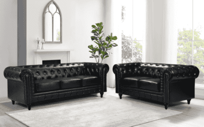 Chesterfield Sofa Suite - Black