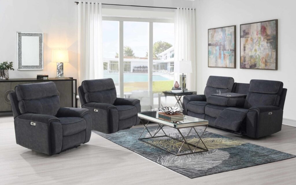 Rocky Velvet Recliner Lounge Suite